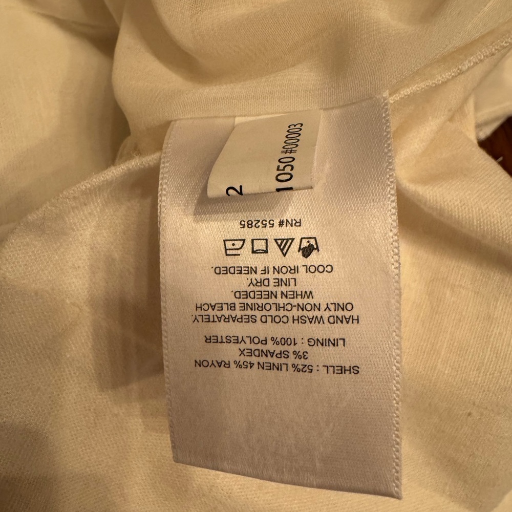 Express NWOT Cream Ruffled Crop Top - Picture 6 of 6